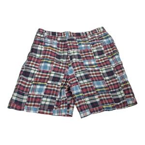 Joseph A Bank Men's Shorts Size 36 Patchwork India Madras Plaid Jos. A. Banks
